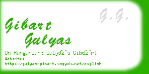 gibart gulyas business card